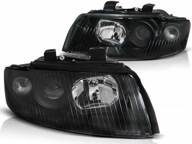 Reflektory Tuningowe Audi A4 B6 (2000-2004) Soczewkowe Black