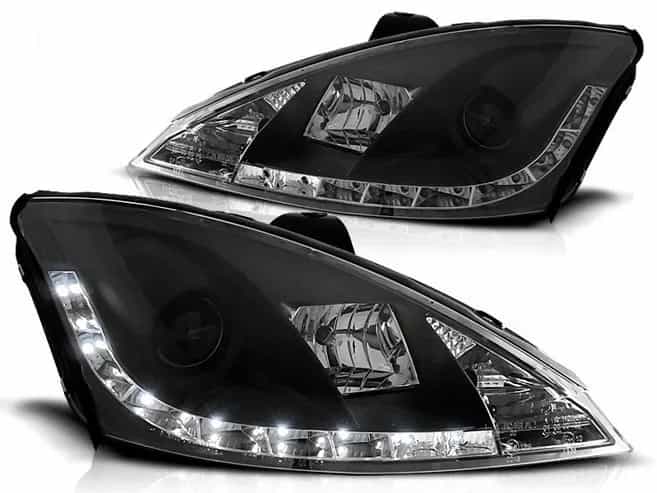 Reflektory Soczewkowe LED Daylight Black | Ford Focus MK1 Polift (11.2001 – 10.2004)