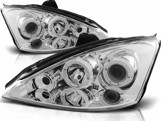 Reflektory Soczewkowe LED Daylight Chrome | Ford Focus MK1 Przedlift (10.1998 – 10.2001)