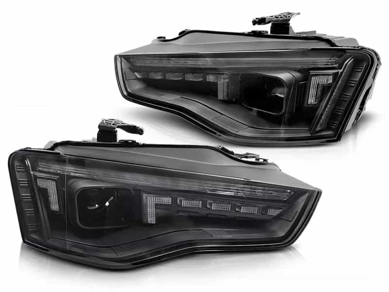 Reflektory Soczewkowe H7 Chrome z LED DRL i Dynamicznym Kierunkowskazem | Audi A5 8T Polift (2011–2016)