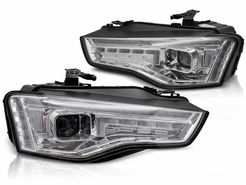 Reflektory Soczewkowe Ksenon D3S Chrome z LED DRL i Dynamicznym Kierunkowskazem | Audi A5 8T Polift (2011–2016)