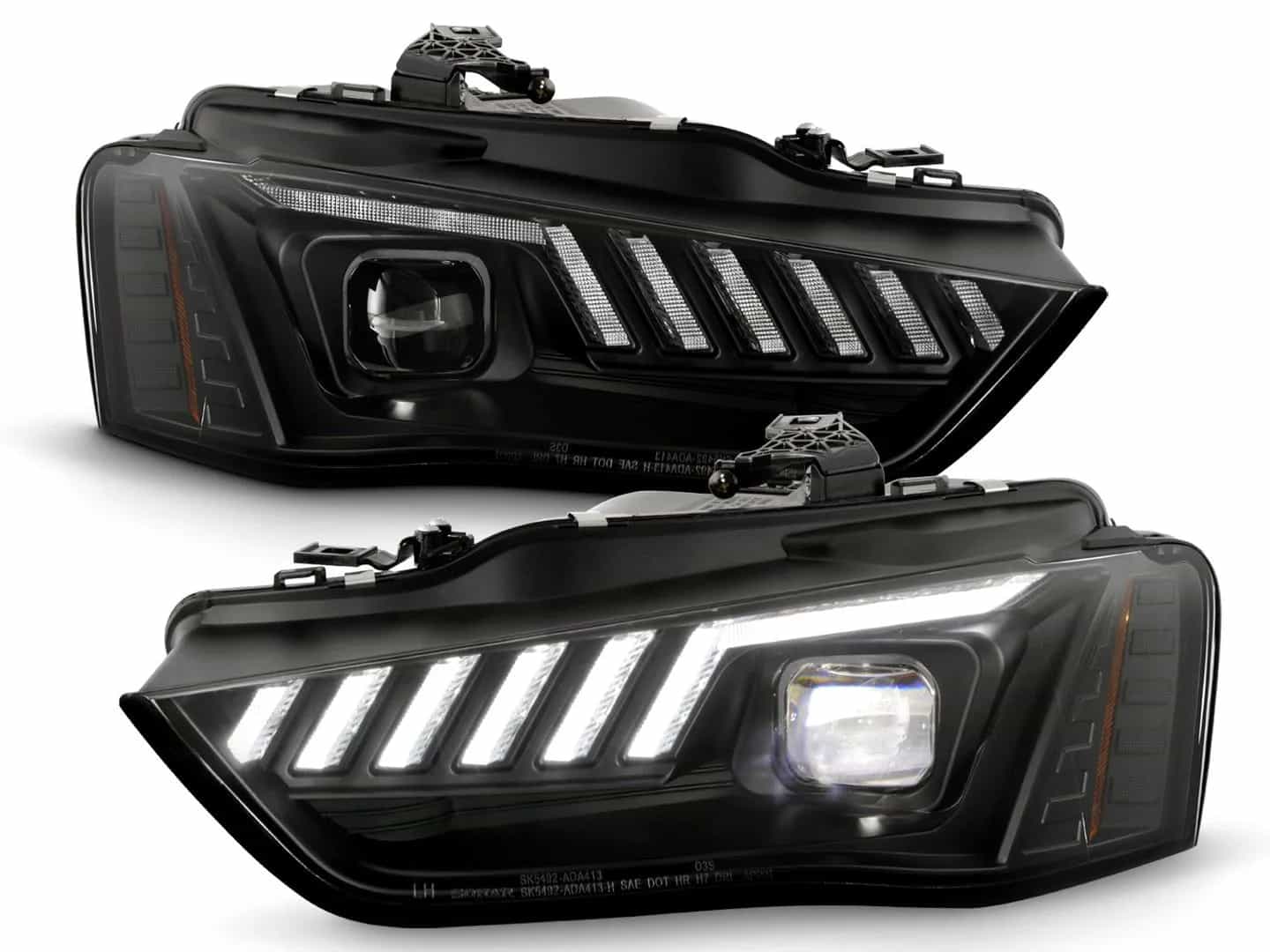 Reflektory Soczewkowe Ksenon D3S Black z LED DRL i Dynamicznym Kierunkowskazem | Audi A4 B8 Polift (2012–2015)