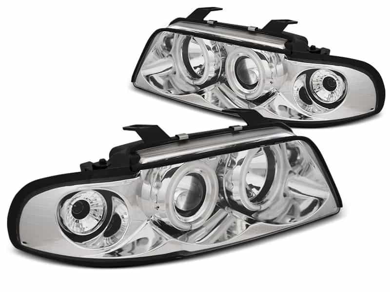 Reflektory Soczewkowe CCFL Angel Eyes Chrome | Audi A4 B5 Przedlift (11.1994 – 12.1998)