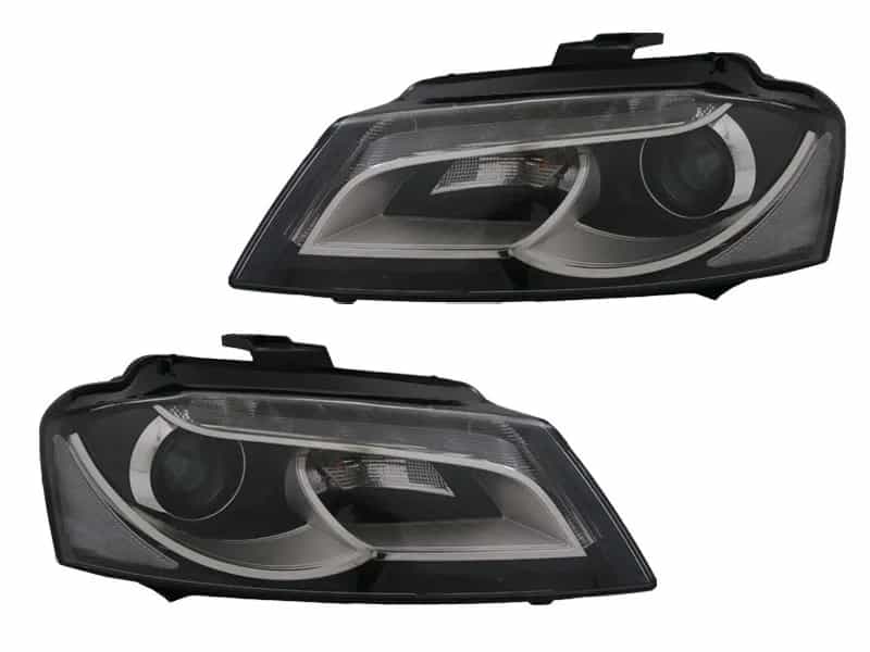 Reflektory Soczewkowe H7 Black LED TRU DRL Silniczek regulacji Audi A3 8P Polift (2008–2012)