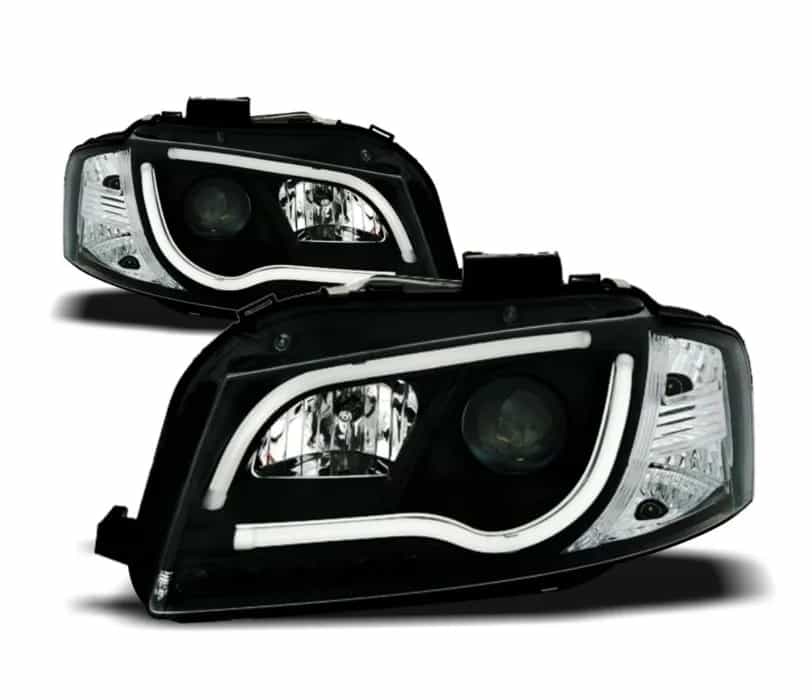 Reflektory Soczewkowe H7/H1 Black LED Tube Light | Audi A3 8P (05.2003–03.2008)