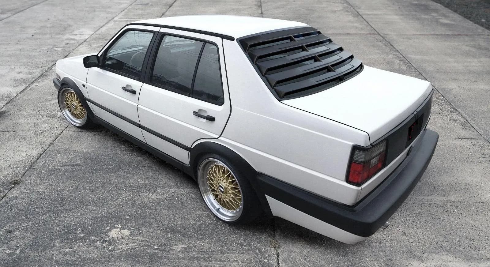 Żaluzja Roleta Nakladka szyby tylnej ABS do VW Jetta MK2 Sedan (1984-1992) — 4