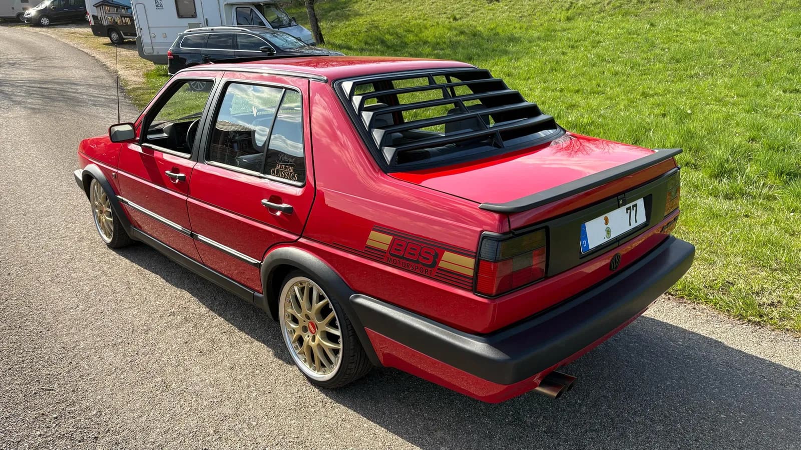 Żaluzja Roleta Nakladka szyby tylnej ABS do VW Jetta MK2 Sedan (1984-1992) — 6