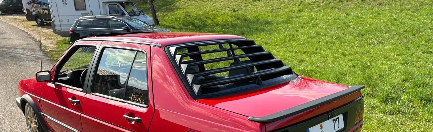 Żaluzja Roleta Nakladka szyby tylnej ABS do VW Jetta MK2 Sedan (1984-1992) — 3